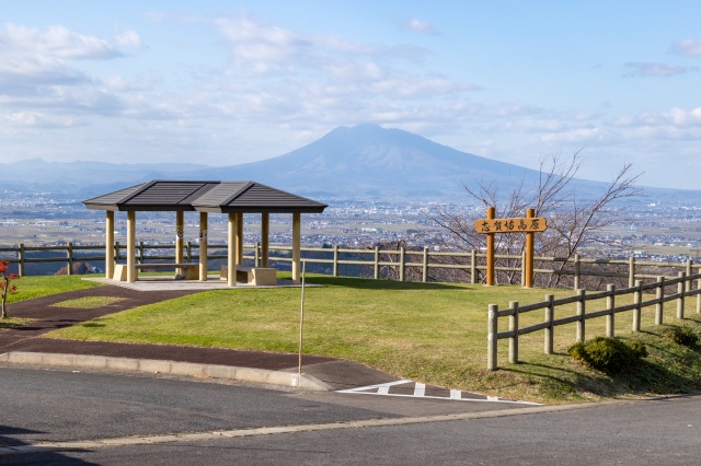 Mount Iwaki seen from Shigabo Forest Park observation deck