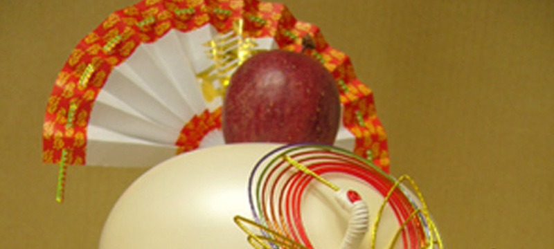 鏡餅に「りんご」