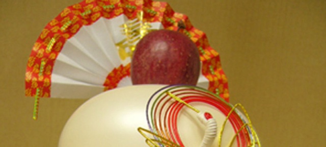 鏡餅に「りんご」