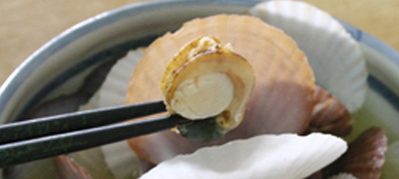 ちっちゃくてもおいしいんです。"陸奥湾ほたて稚貝"