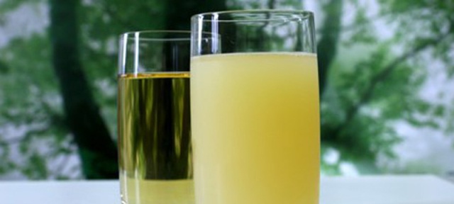 おいしいりんごジュース　「混濁」と「透明」