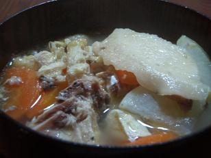 寒い夜だから・・・「鯖缶せんべい汁」で温まろう！