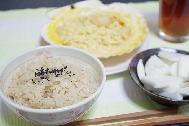 のへじの味　けつめい茶をご飯にしちゃいました