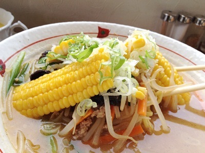 岩木山と嶽きみラーメン。