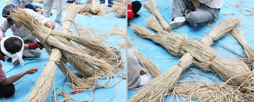 わら人形で家内安全