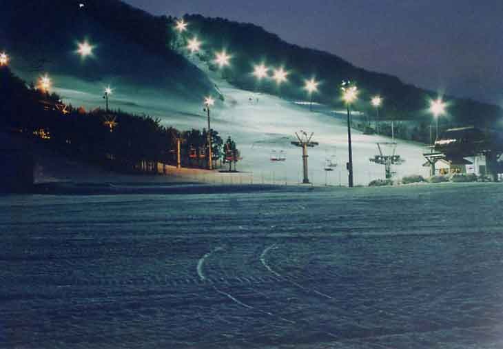 夜越山スキー場　ナイター