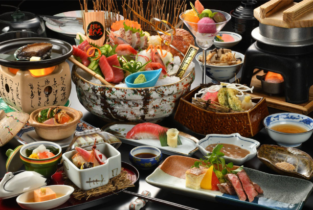 最高級「大間産本鮪」と「鮑の踊り焼」特別会席＋青森県産牛ステーキ