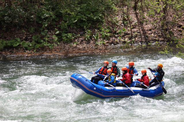 Rafting on the Iwaki River