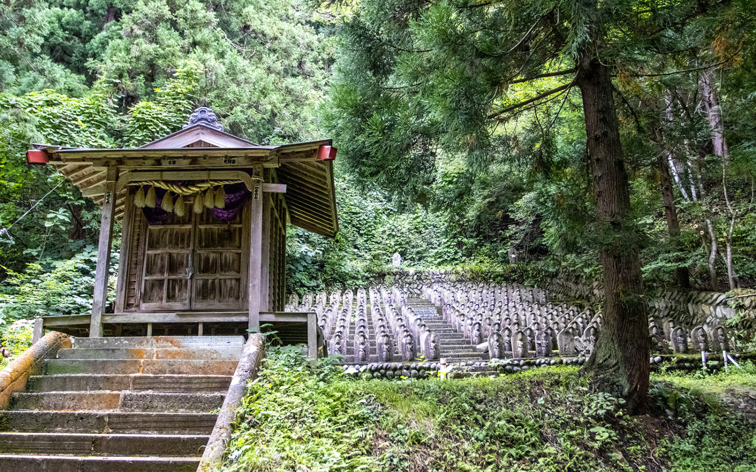 久渡寺_熊野道_観音石像