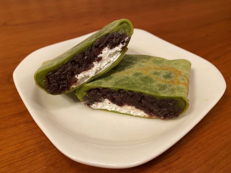 手づくりクレープ 抹茶あずき
