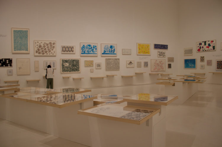 デザイン画の展示コーナー