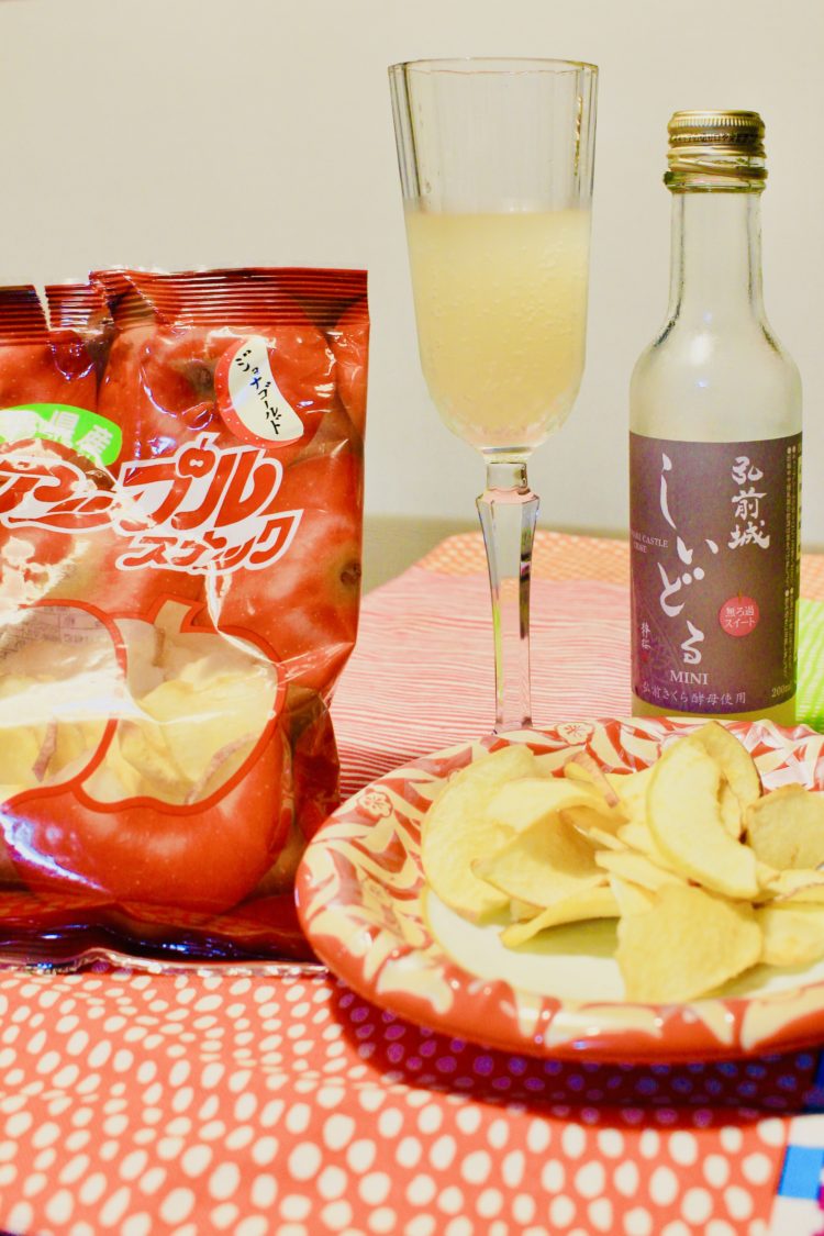 弘前城しぃどる 無ろ過スイート　×　アップルスナック